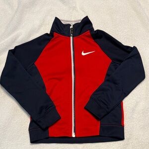 Nike Red and Blue Zip-Up Jacket
